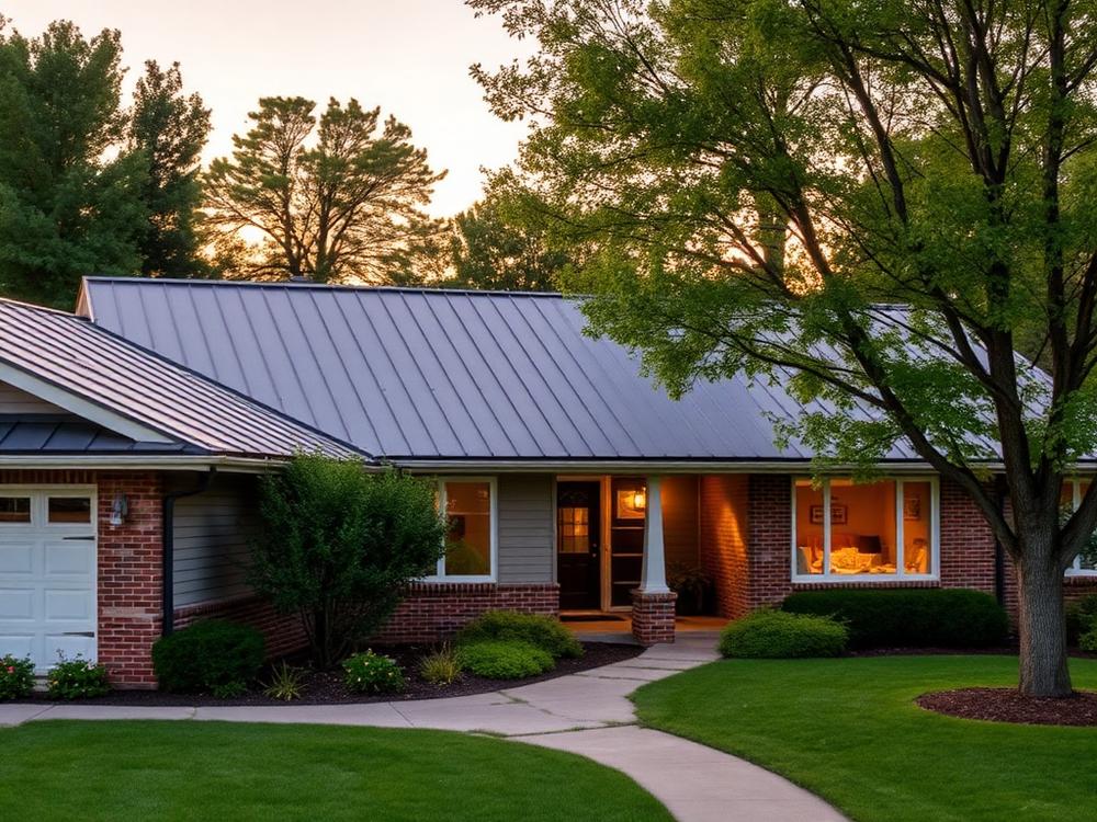 Standing seam metal roof & new gutters in Eagle, ID